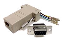 DB9M to RJ11F Modular Adapter