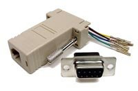 DB9F to RJ11F Modular Adapter