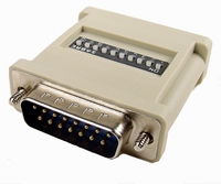 Macintosh to VGA DB15M to HDB15F Dipswitch Adapter