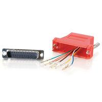 RJ45 to DB25 Male Modular Adapter - Red