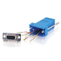 RJ45 to DB9 Female Modular Adapter - Blue