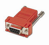 RJ45 to DB9 Female Modular Adapter - Red