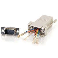 RJ45 to DB9 Male Modular Adapter - Gray