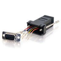 RJ45 to DB9 Male Modular Adapter - Black