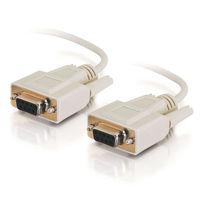 10ft DB9 F/F Null Modem Cable - Beige