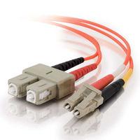 6m LC/SC Duplex 50/125 Multimode Fiber Patch Cable - Orange