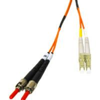 9m LC/ST Duplex 62.5/125 Multimode Fiber Patch Cable - Orange