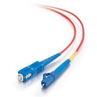 3m LC/SC Simplex 9/125 Single Mode Fiber Patch Cable - Red