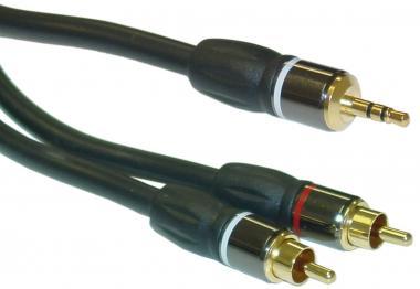 Premium 2 RCA Male to 3.5mm Stereo Male 35 ft
