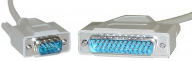 DB9 Male to DB25 Male 9C 6 ft Molded UL