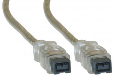 IEEE-1394 9P  to  9P Firewire Cable Clear 15 ft