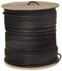 RG58AU 20AWG Stranded Braided Coaxial Cable Black 1000 ft Spool
