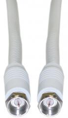 F-Pin White RG6 to UL Coax Cable 25 ft