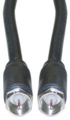 F-Pin Black RG6 to UL Coax Cable 75 ft