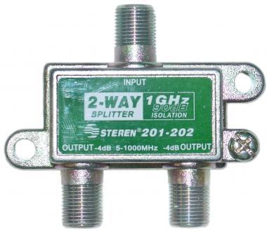 1GHz 90dB 2-Way F-Pin Splitter