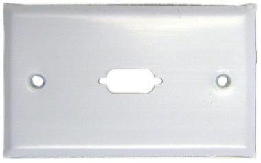 1 Port DB9 to HD15 VGA Stainless Wall Plate