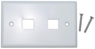 2 Hole for keystone Jack Wall Plate White