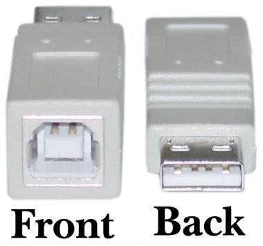 USB A Male  to  B Female Adaptor