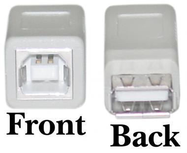 USB A Female  to  B Female Adaptor