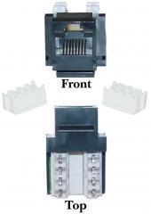CAT5E RJ45 Keystone Jack 110 Style Black