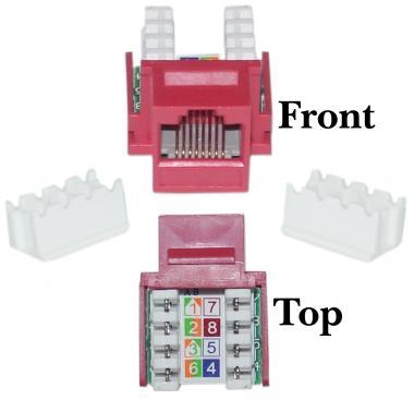 CAT5E RJ45 Keystone Jack 110 Style Red
