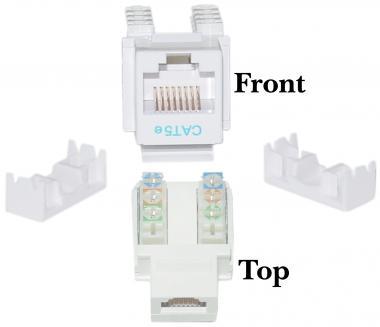 CAT5E RJ45 Keystone Jack 110 Style White