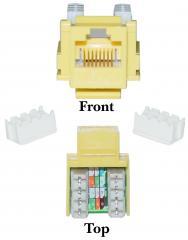 CAT5E RJ45 Keystone Jack 110 Style Yellow