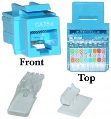 CAT5E RJ45 Keystone Jack Tooless Blue