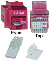 CAT5E RJ45 Keystone Jack Tooless Red