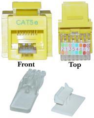CAT5E RJ45 Keystone Jack Toolless Yellow