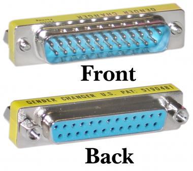 DB25 Male to  DB25 Female Serial Mini Gender Changer