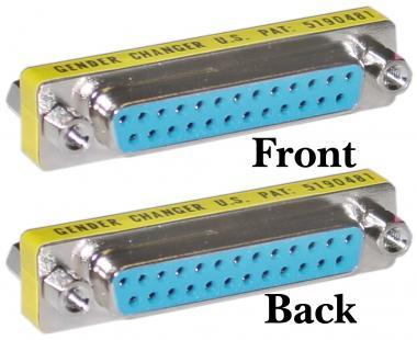 DB25 Female to DB25 Female, Serial Mini Gender Changer