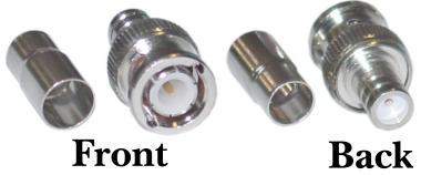 BNC Male Crimp-On Connector 2 piece set RG6