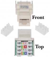 CAT6 Keystone Insert Jack Beige and Ivory
