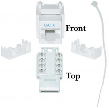 CAT6 Keystone Insert Jack White