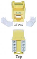CAT6 Keystone Insert Jack Yellow