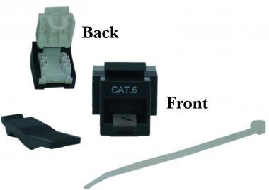 CAT6 Toolless Keystone Insert Jack Black