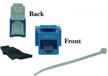 CAT6 Toolless Keystone Insert Jack Blue