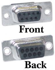 DB9 Pin female Crimping Housing Serial