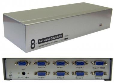 VGA Video Splitter 1 PC to 8 Monitors 450MHZ