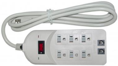 6 Outlet Surge Suppressor 3 MOV