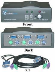 PS2 - 2 Port KVM Switch with Cables