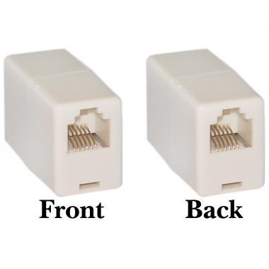 RJ11 to RJ12  6P6C Straight Telephone Inline Coupler