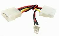 3Pin ATX Fan to 4Pin Molex Connector Cable