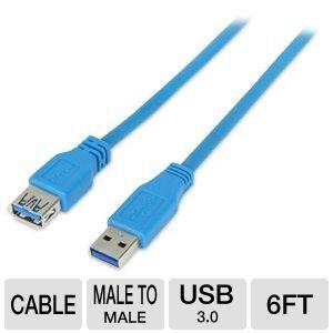 SuperSpeed USB 3.0 A Male to Micro B Cable, 6'