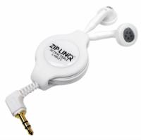 Retractable 3.5mm White Earbuds (Audio cables)