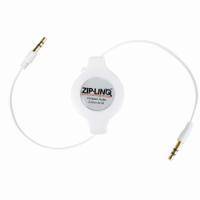 Retractable 3.5mm White Audio Cable (Audio cables)