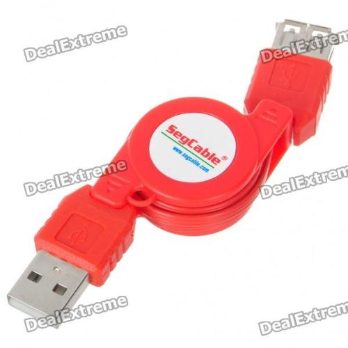 Retractable USB 2.0 A Male to A Female Extension Cable, BULK