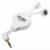 Retractable 3.5mm White Earbuds (Audio cables)